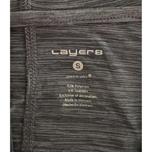 Layer8 Warm Up Hoodie Women's lightweight gray 1/2 zip kangaroo pocket Small - Picture 13 of 16